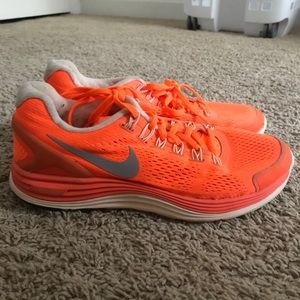 Orange Nike Lunarglide Sneakers- Men’s Size 8